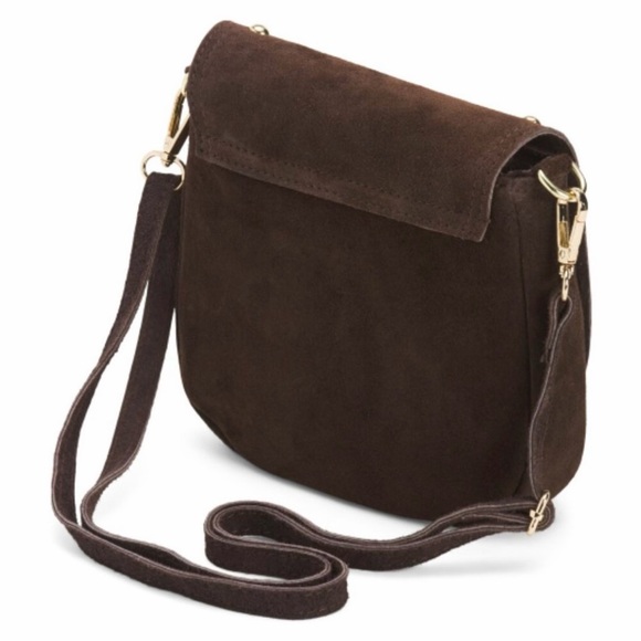 Persaman New York Elvira Brown Suede Studded Crossbody - Picture 7 of 15